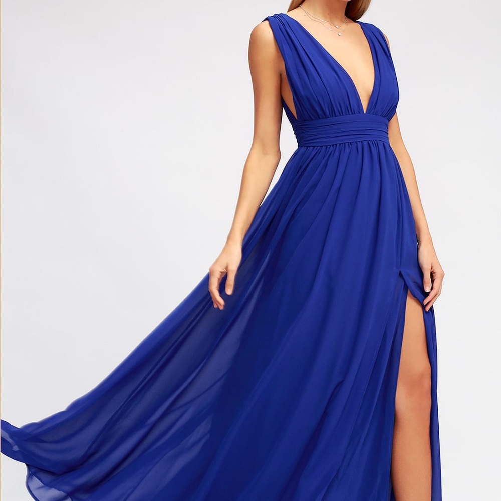 Lulu's Heavenly Hues Royal Blue Maxi Dress
